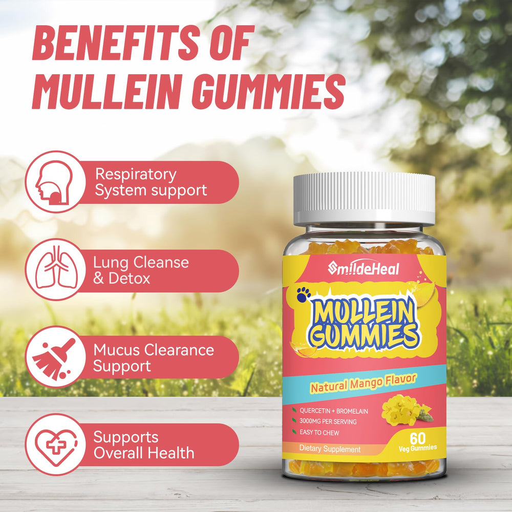 Bromelain and quercetin ingredients highlighted on SmildeHeal bottle