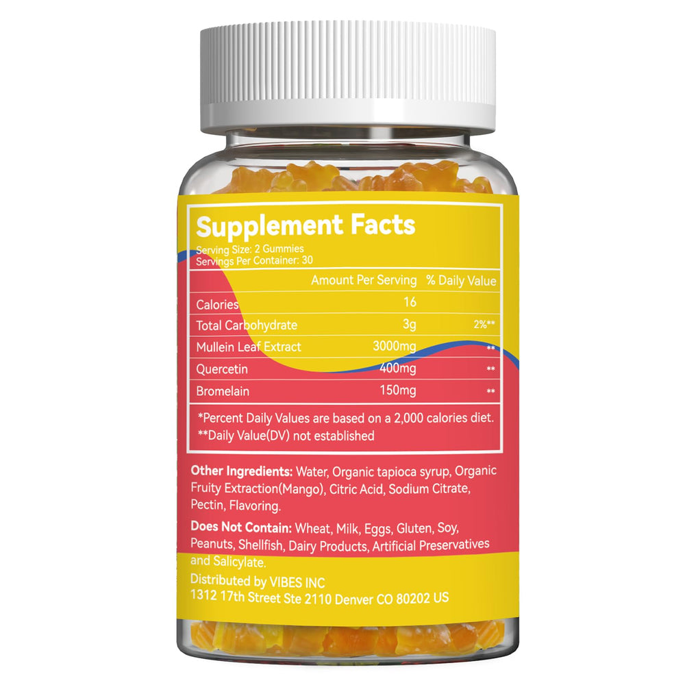 Close up of mango flavored gummies for daily wellness
