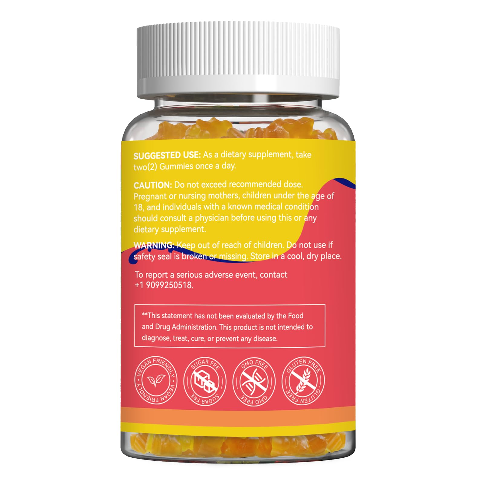 SmildeHeal Mullein Gummies mango flavor close up for a tasty routine