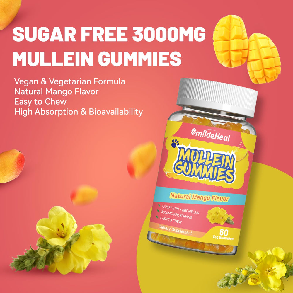 Sugar free badge on SmildeHeal gummies packaging
