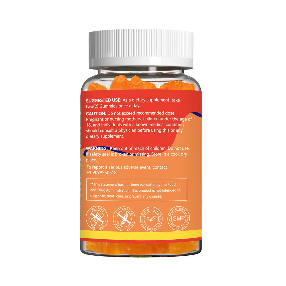 SmildeHeal Omega-3 Gummies bottle side label shows nutrition details