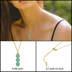 SmileBelle Jade Necklace on a 14K gold plated chain delivers a refined look
