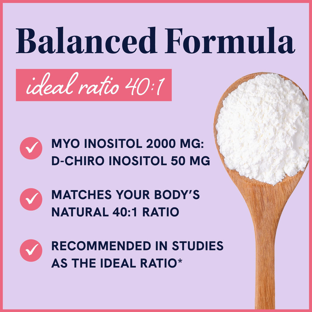 SMNutrition d-chiro-inositol powder tub close-up for easy measurement.