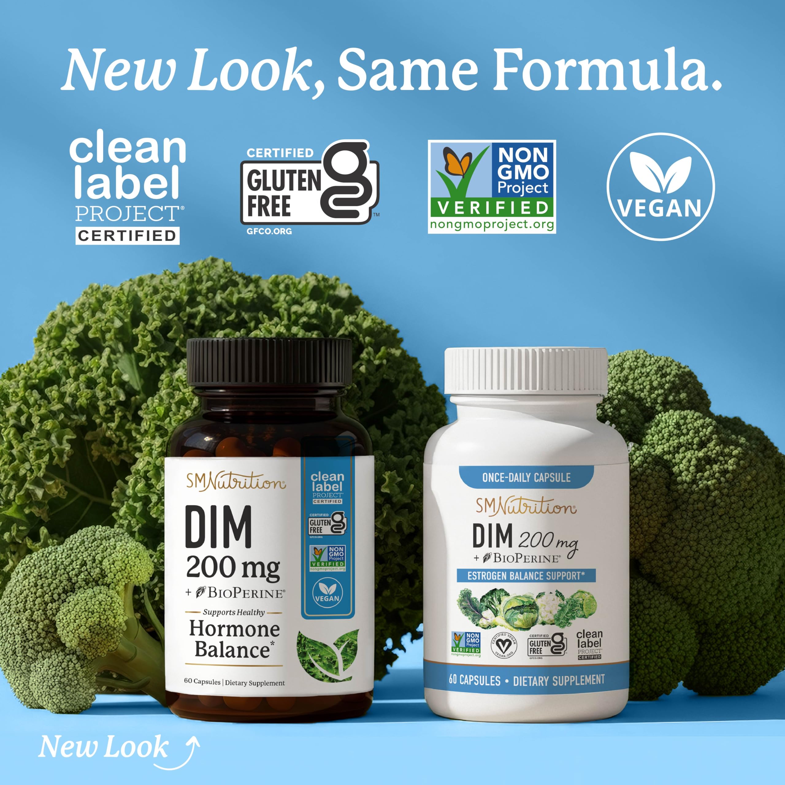 SMNutrition DIM 200mg capsules pack ready for daily use and balance.