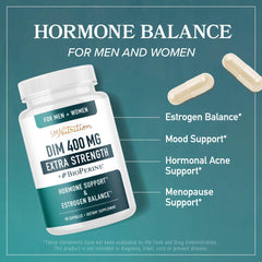 SMNutrition DIM 400mg capsules close-up reveals daily strength