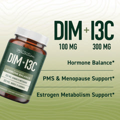 SMNutrition dim-indole-3-carbinol capsules closeup shows smooth-coated pills for daily use.