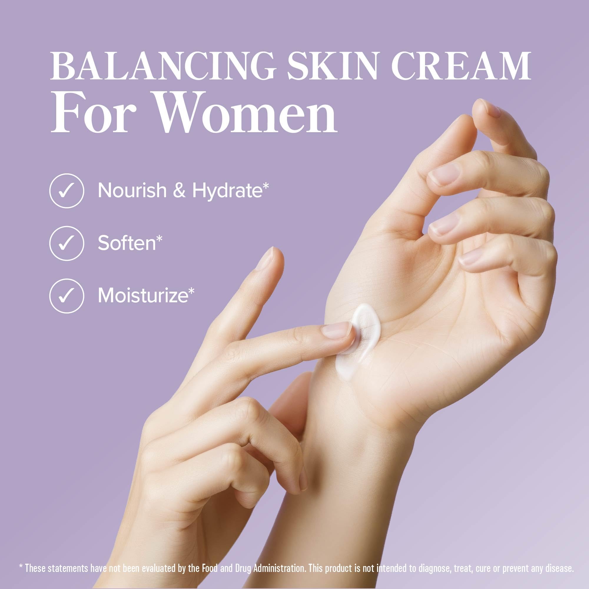 SMNutrition Estro-Life balance cream applied on face for hydration and smoothness.