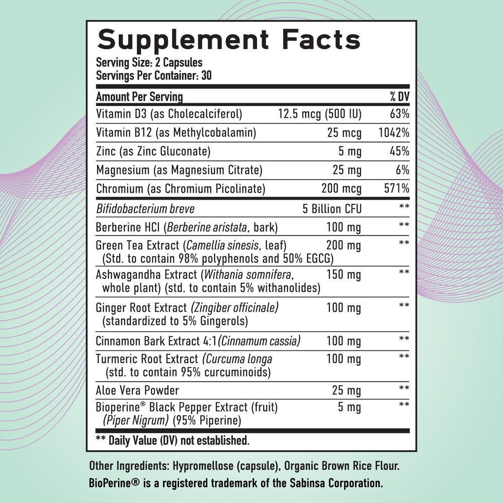 SMNutrition GLP-1 bottle with green tea extract graphic