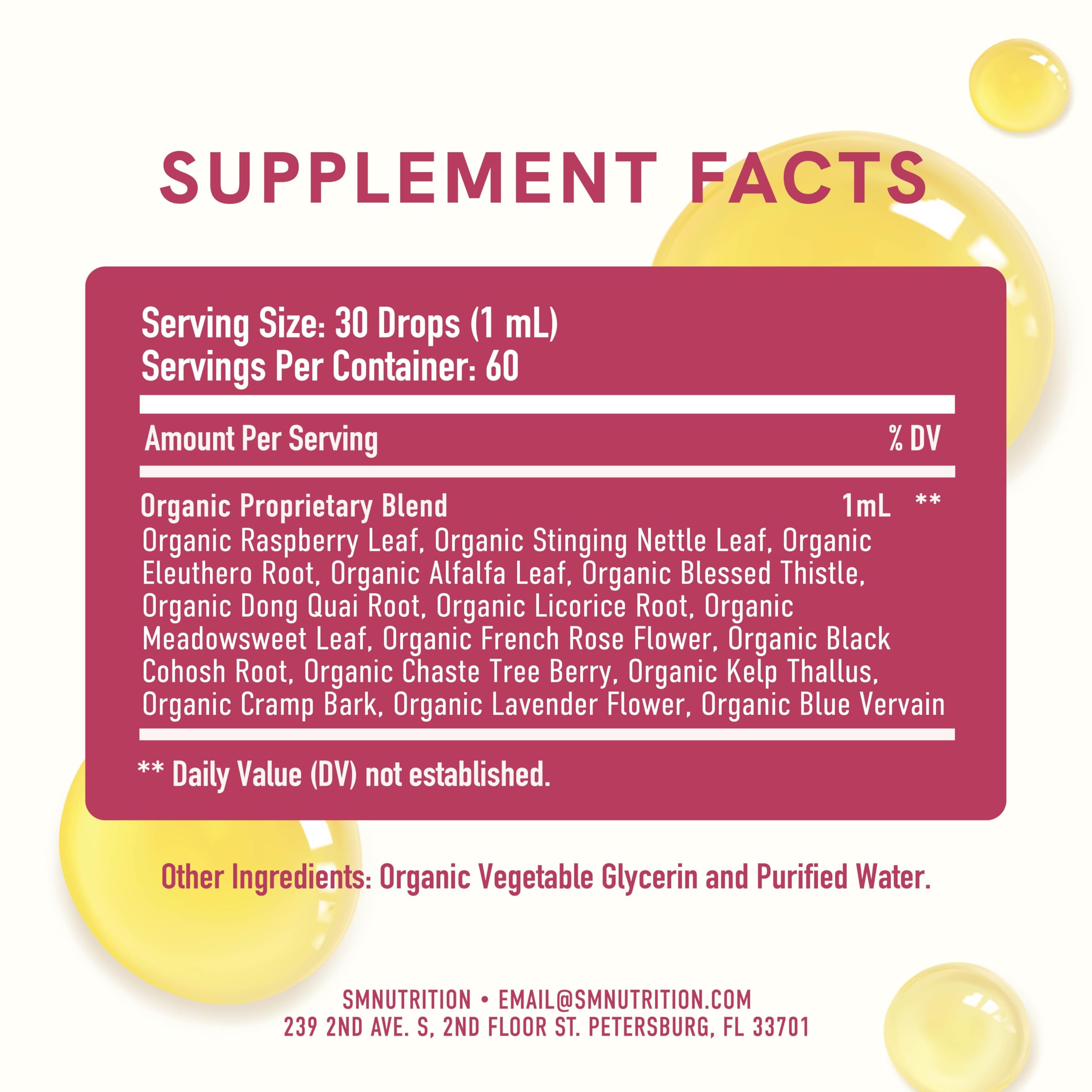 SMNutrition Hormone Balance third-party tested seal indicating quality.