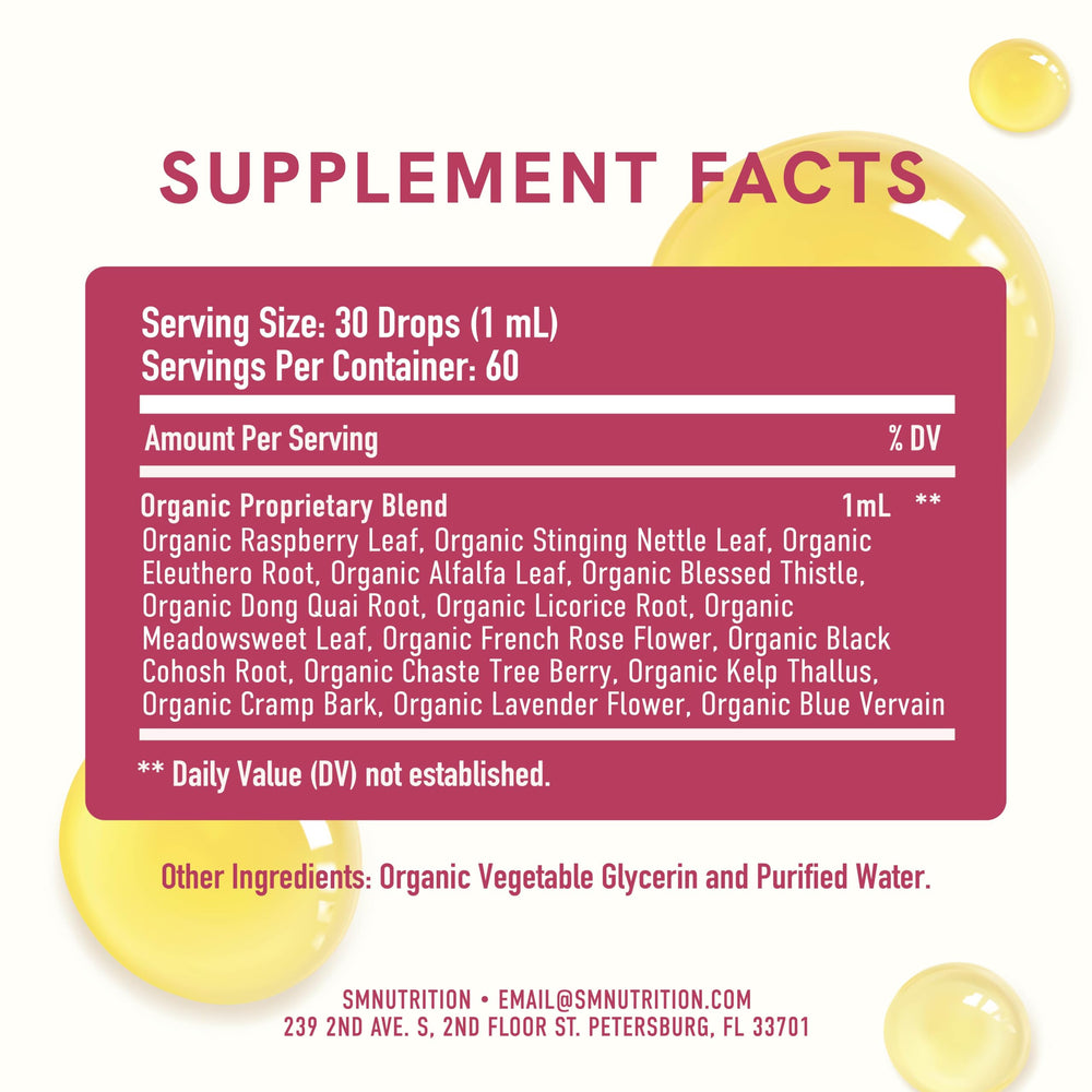 SMNutrition Hormone Balance third-party tested seal indicating quality.