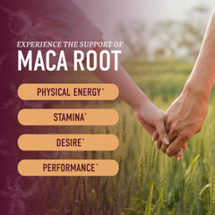 Porciones de dos gomitas SMNutrition Maca para energía sostenida