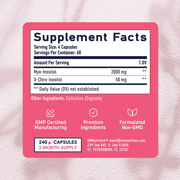 SMNutrition serving display shows bottle count and clear usage details.