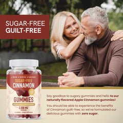 SMNutrition Sugar-Free Cinnamon Gummies chewy gummies on wood surface