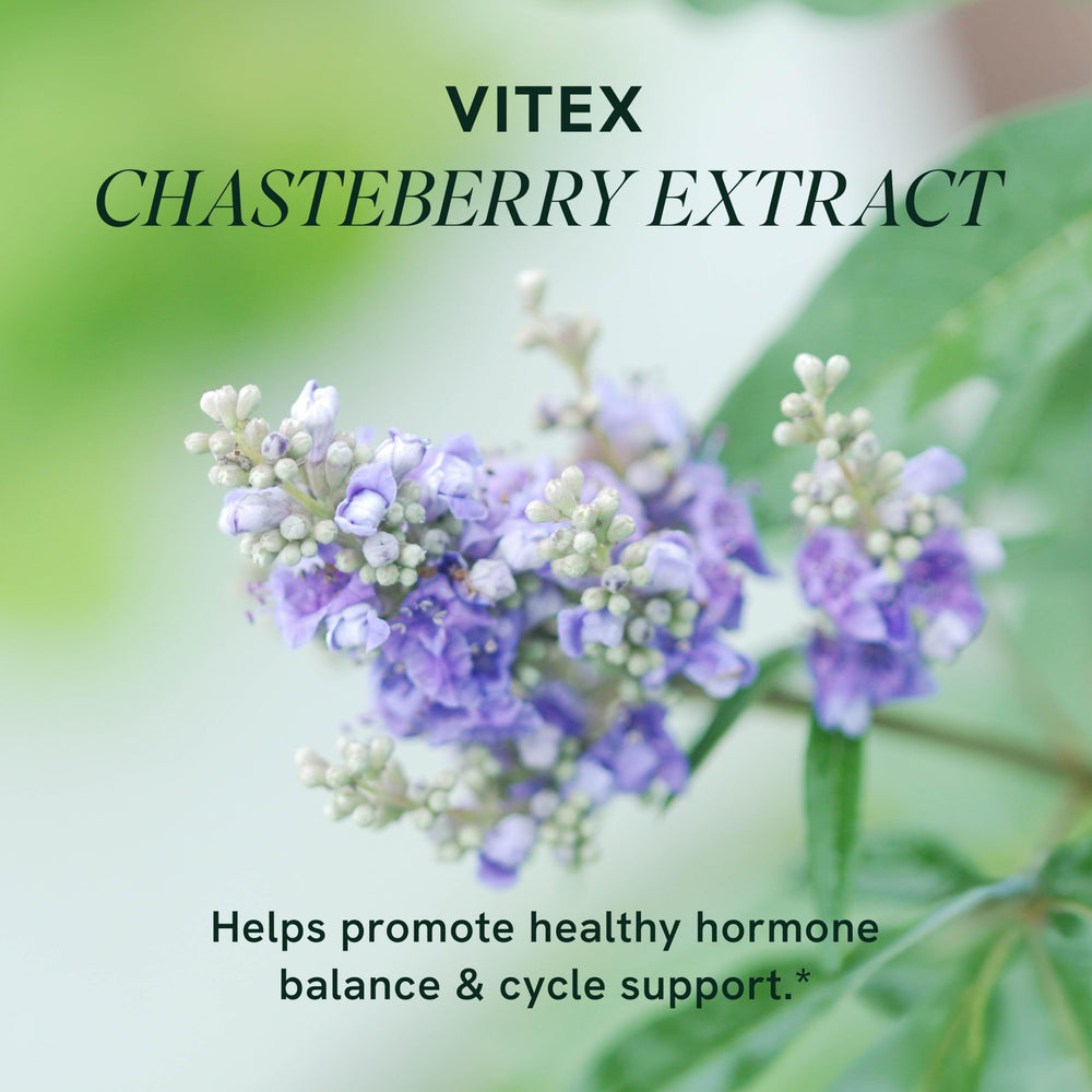 Bottle pour demonstrates easy daily intake for cycle support.