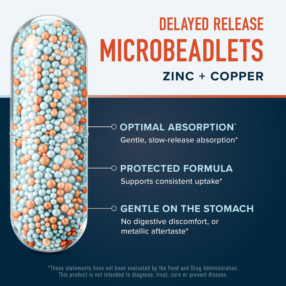 SMNutrition Zinc Balance Microbeadlets with Copper vegan formula icon emphasizes cruelty-free vitamins.