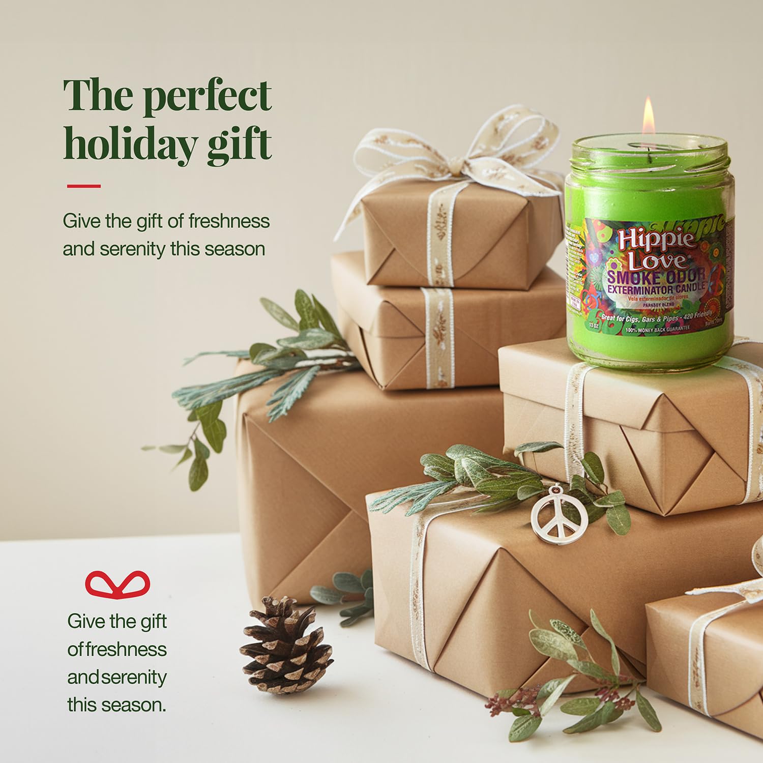 Eco-friendly zinc wick core in Smoke Odor Exterminator candle