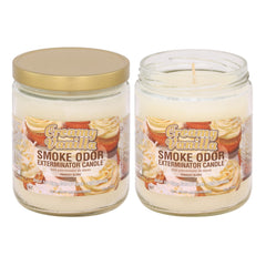 Smoke Odor Exterminator creamy vanilla 13oz candle for odor removal and a fresh scent