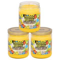 Smoke Odor Exterminator Happy Daze 3 jar candle for eliminating smoke and pet odors
