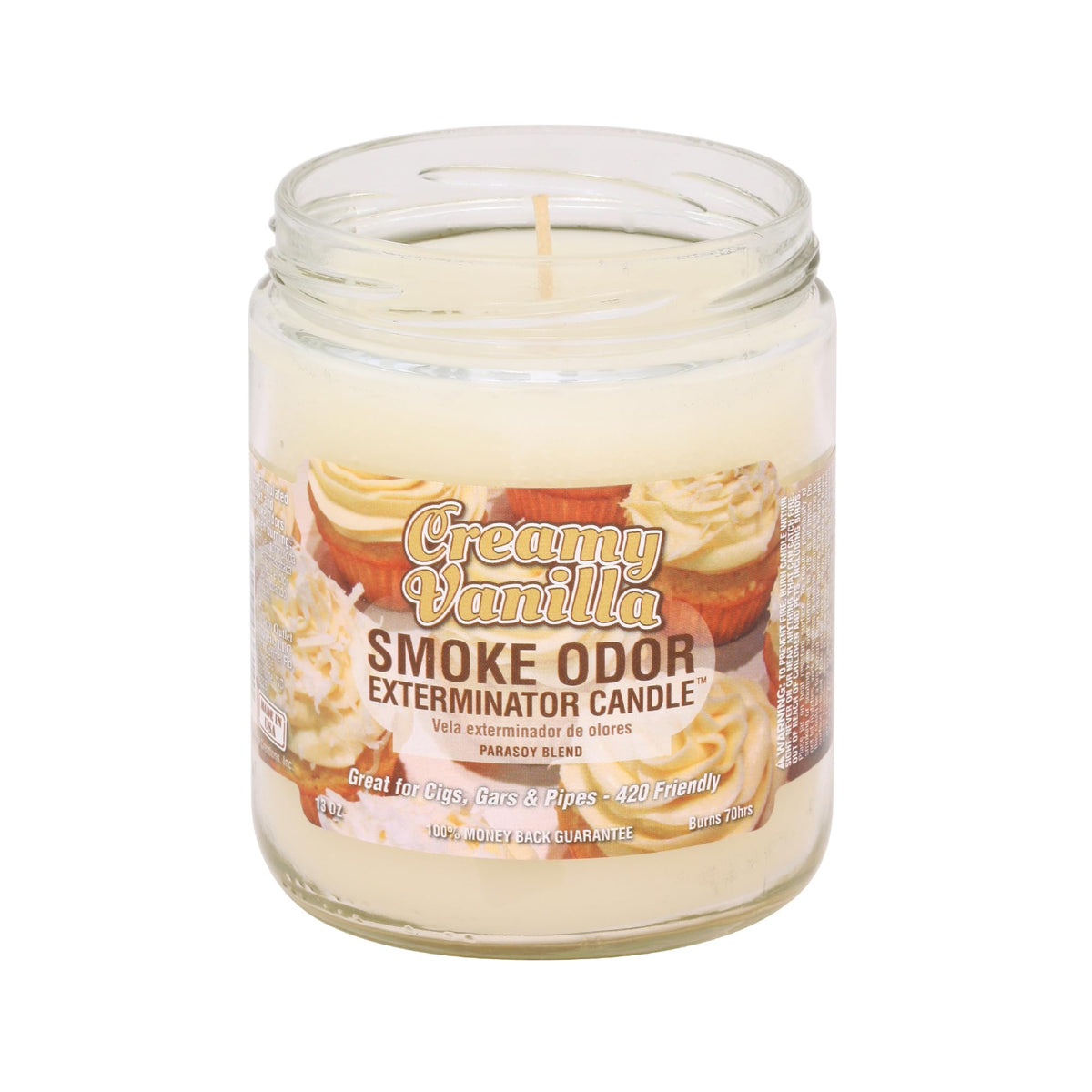 Vela Smoke Odor Exterminator de vainilla cremosa para neutralizar olores