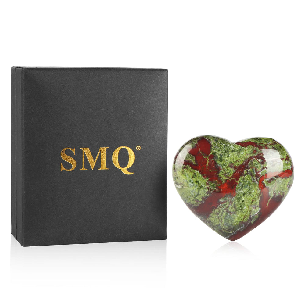 SMQ Dragon Blood Stone Heart Worry Stone in car for protection on journeys