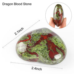 SMQ Dragon Blood Stone Heart Worry Stone in gift box, ready for gifting