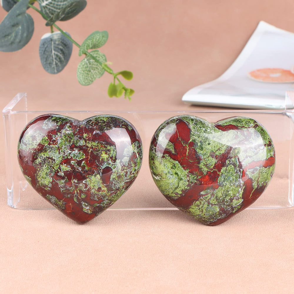 SMQ Dragon Blood Stone Heart Worry Stone pocket-size for daily calm