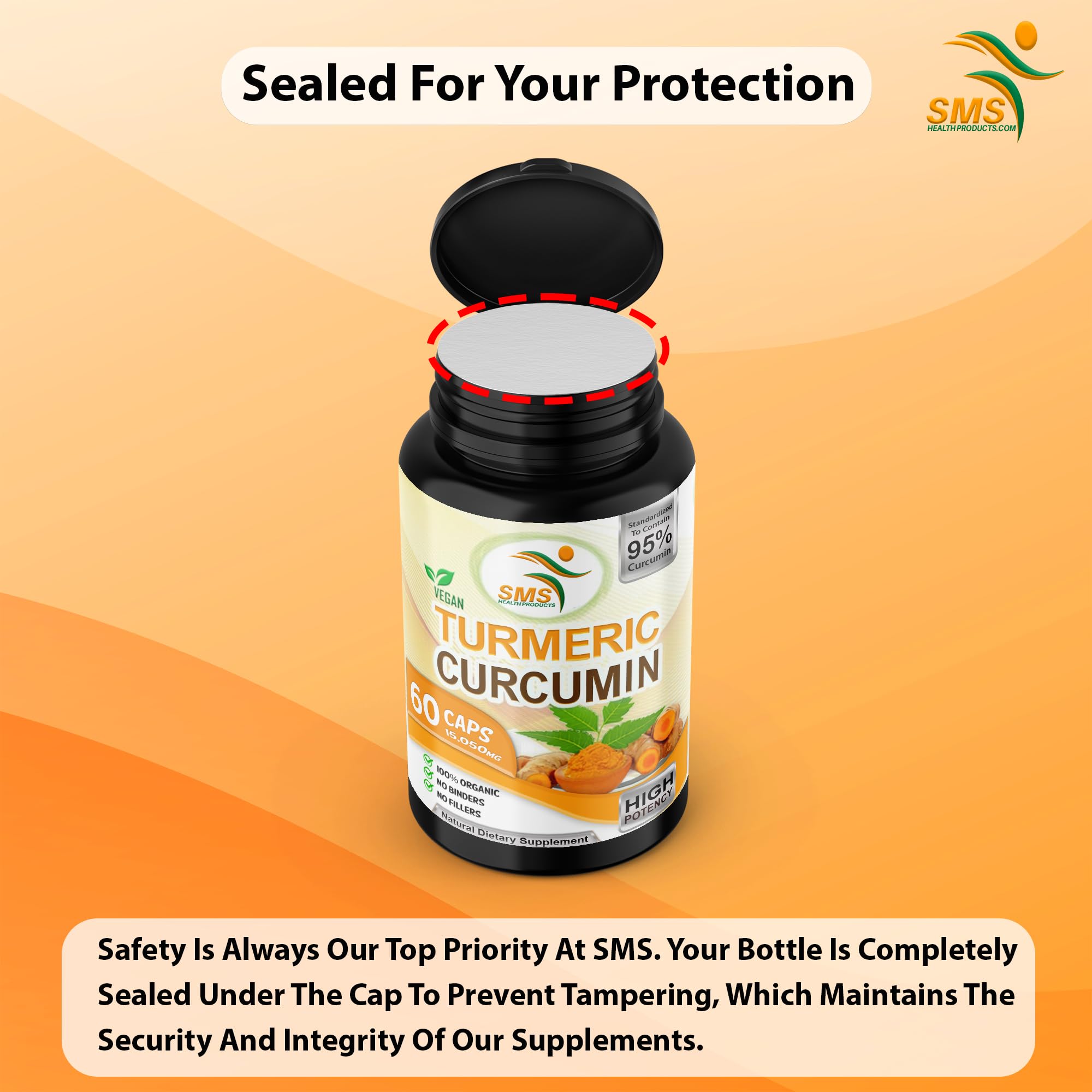 SMSHEALTHPRODUCTS capsules shown with water for easy daily intake.