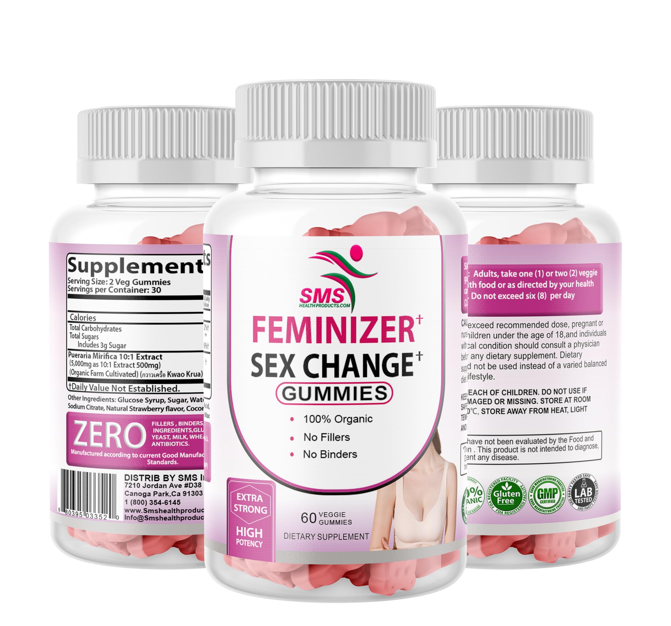 SMS Health Feminizer usage scene showing daily routine at home.