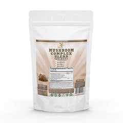 SMSHEALTHPRODUCTS.com Mushroom Complex powder pour shows convenient mix for smoothies.
