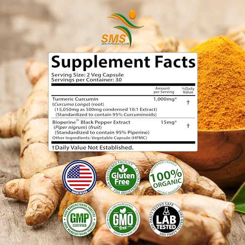 SMSHEALTHPRODUCTS label features gluten-free and non-GMO assurances.