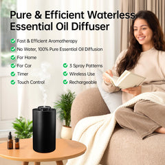 SNAHWGI compact diffuser with matte aluminium finish enhances any room