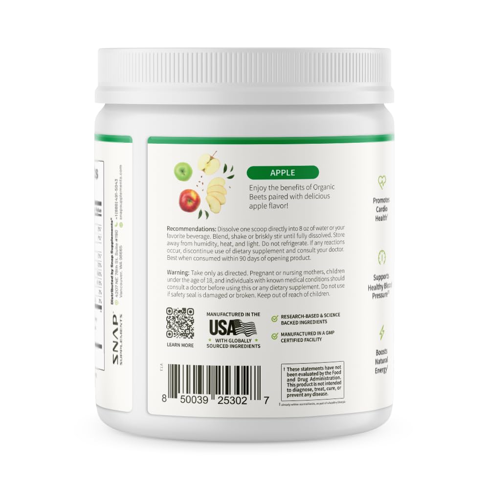 Snap Supplements Apple flavor bottle ready for on-the-go workouts.