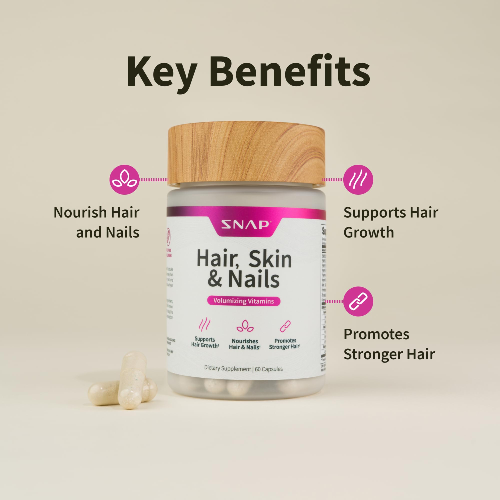 Snap Supplements bamboo silica boost showing beauty support