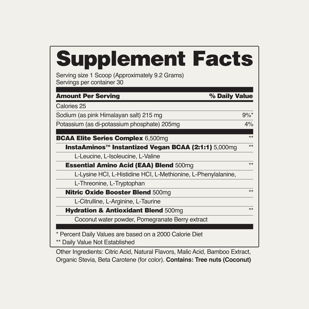 Snap Supplements BCAA postworkout recovery scene implies protein-sparing nutrition aid.