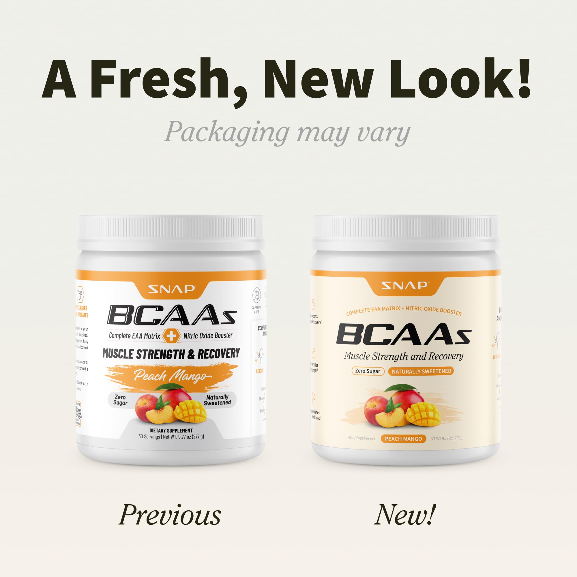 Snap Supplements BCAA powder with nitric oxide booster for enhanced workout support.
