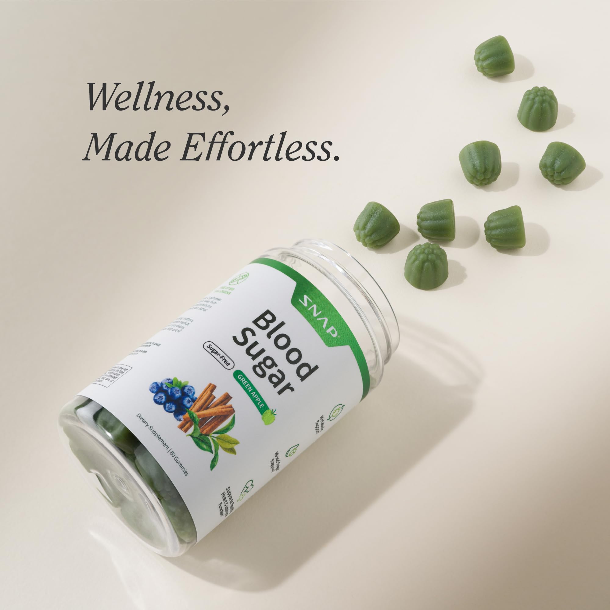 Snap Supplements bottle with 60-count label signaling a consistent routine.