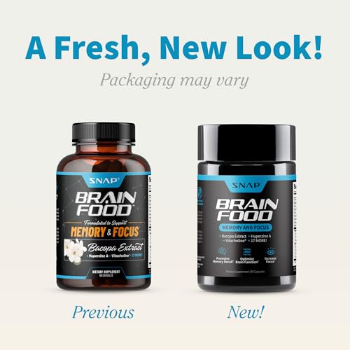 Snap Supplements Brain Booster capsules closeup for daily cognitive support.