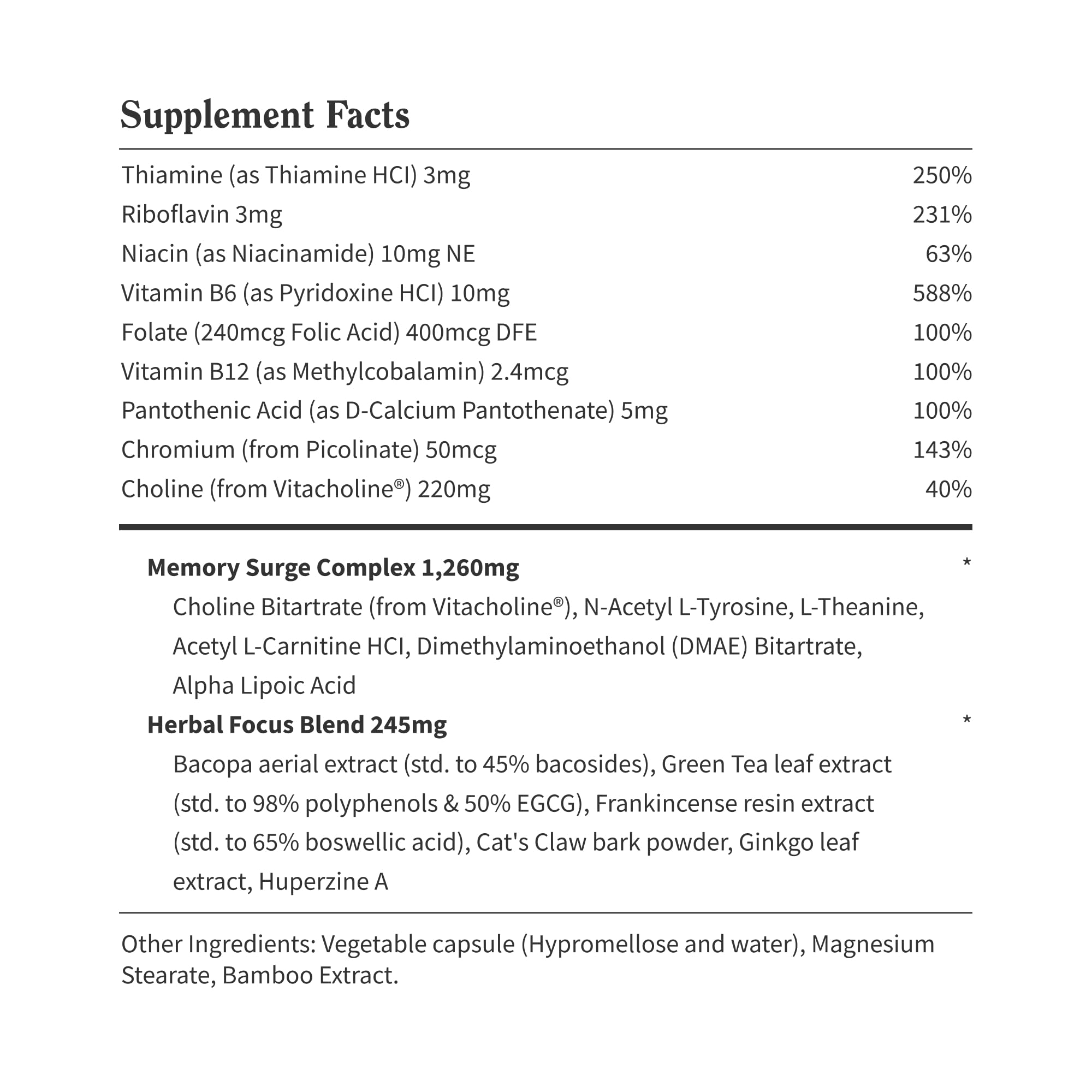 Snap Supplements Brain Booster ingredient scene showcases bacopa and ginkgo.