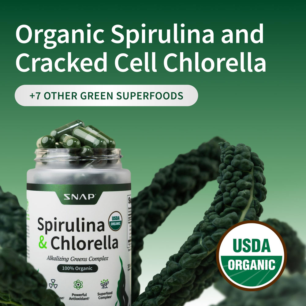 Snap Supplements capsules on packaging for convenient plant-based protein.