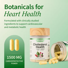 Snap Supplements Cholesterol Health capsules ready for a simple daily dose
