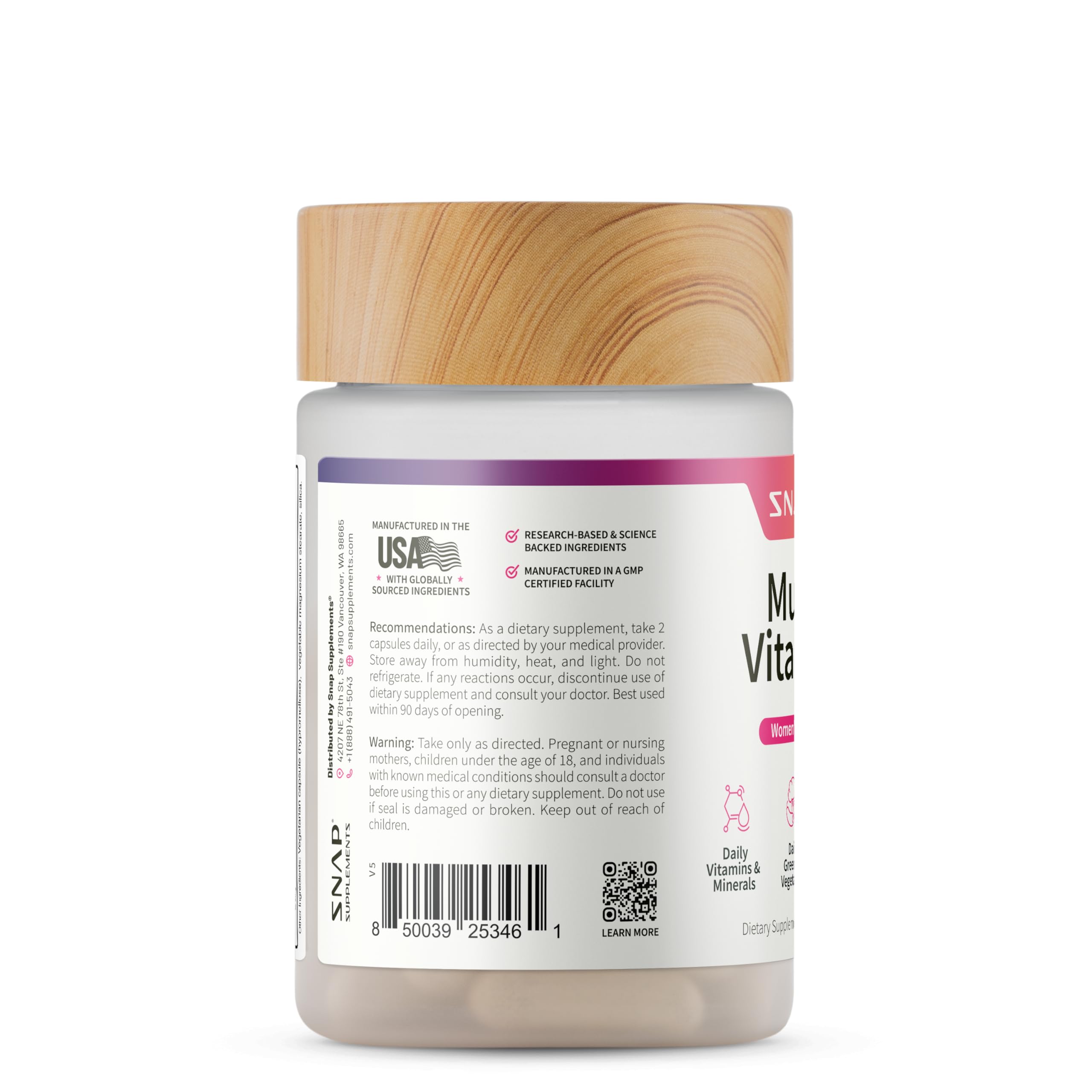 Snap Supplements Daily Multivitamin for Women gift-ready box invites thoughtful wellness.