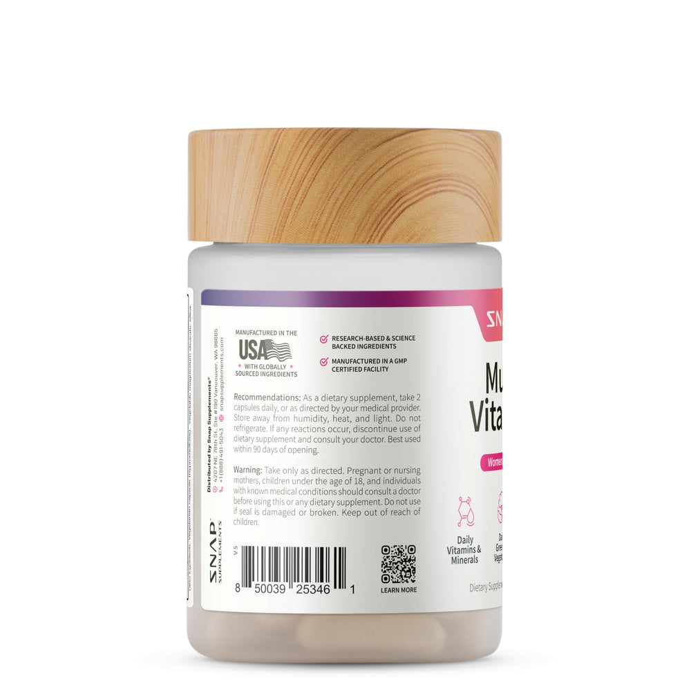 Snap Supplements Daily Multivitamin for Women gift-ready box invites thoughtful wellness.