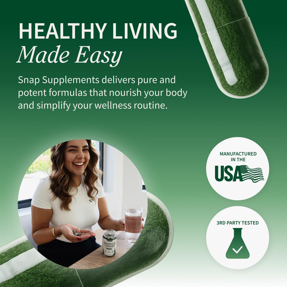 Snap Supplements capsules in daily routine suggest energy and wellness.
