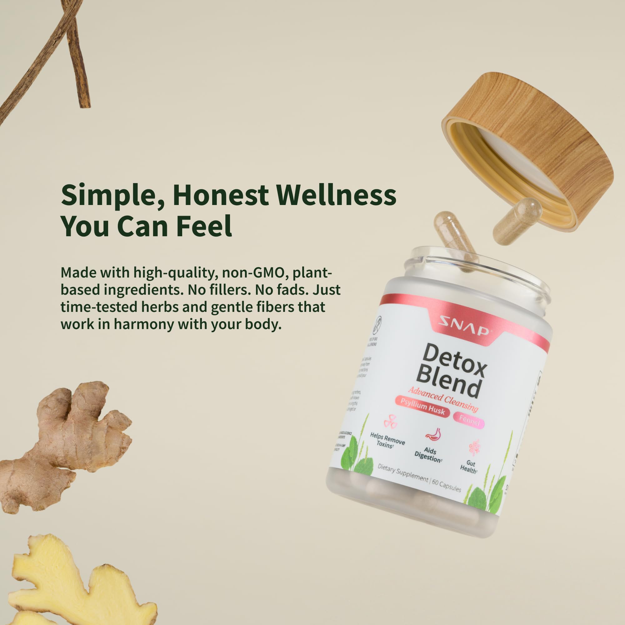 Snap Supplements Detox daily-dose spoon setup for routine.