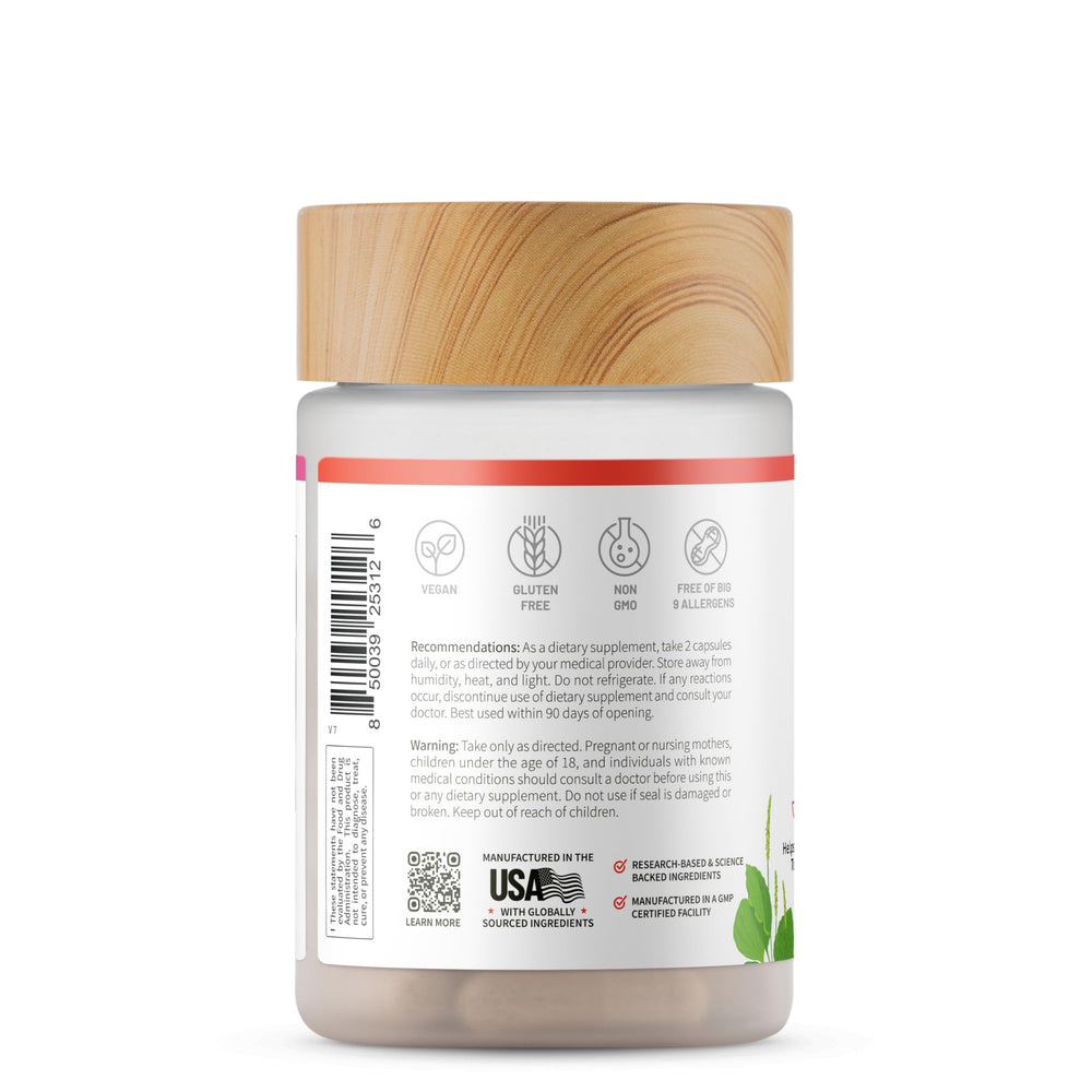 Snap Supplements Detox natural ingredients close-up on herb blend.