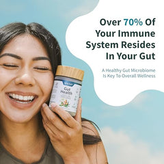 Snap Supplements SNAP Gut Health packaging shows label and branding for trusted quality.