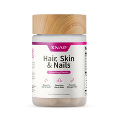 Snap Supplements hair skin nails bottle for daily beauty support