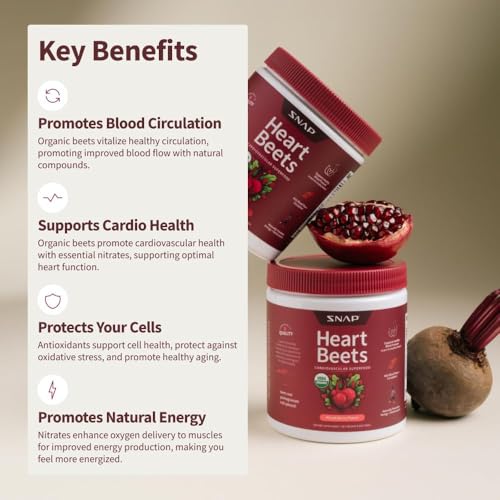 Measuring scoop with Heart Beets powder for an easy daily dose