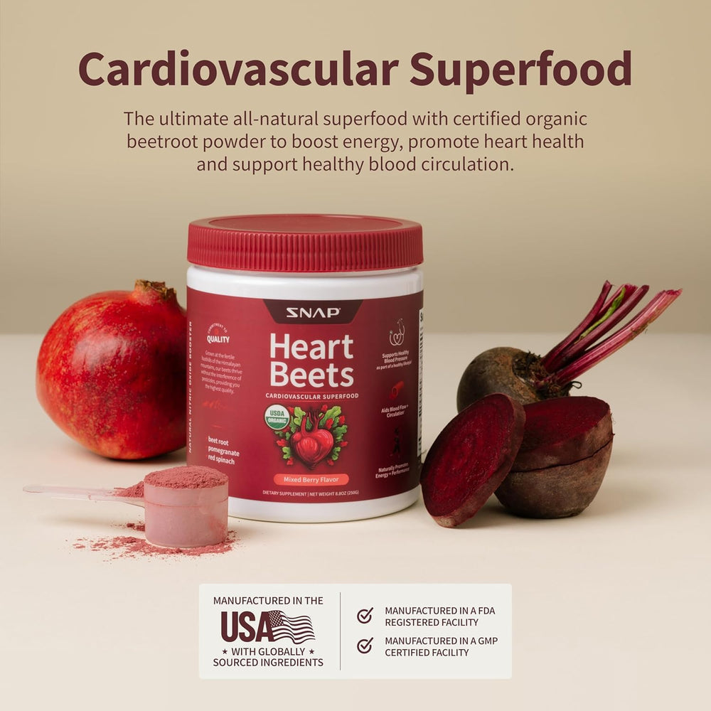 Red spinach leaf highlighting plant-based ingredients in Heart Beets