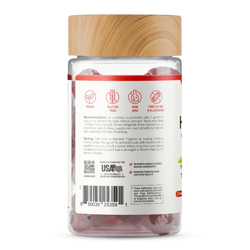 Snap Supplements Heart Health Gummies on kitchen counter for convenient daily heart support
